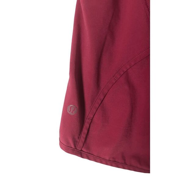 LULULEMON ATHLETICA Run Times Short '4-Way Stretch 4' in Ruby Red Size 8 - Picture 5 of 5